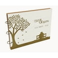 thumbnail image 7 of Darling Souvenir Personalized Engraved Laser Cut Wedding Guest Book Wooden Cover Sign-in Book Registry Guestbook Scrapbook-V5, 7 of 7