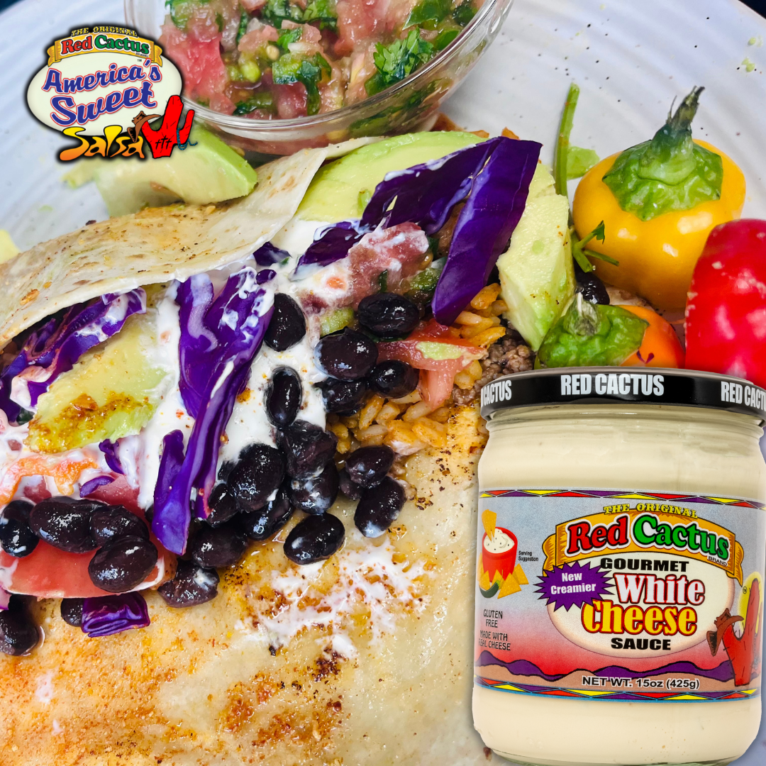 Red Cactus Gourmet White Cheese Sauce, 15 oz - Creamy Cheese Sauce for Dipping, Nachos, and Tacos