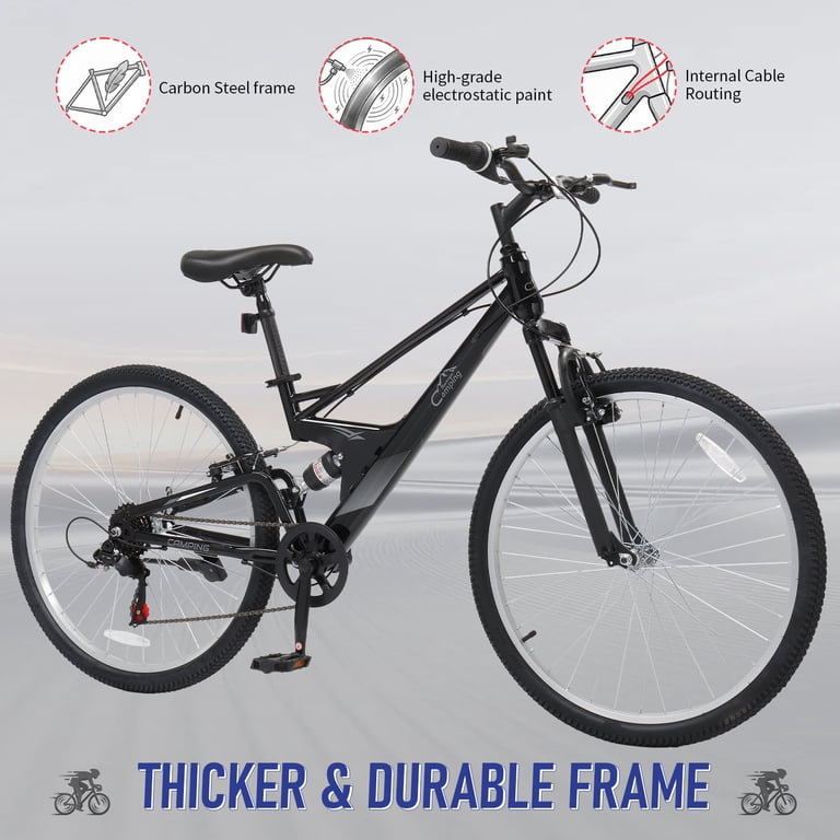 Ktaxon 26 inch 7 Speed Mountain Bike for Adult, Dual Shock