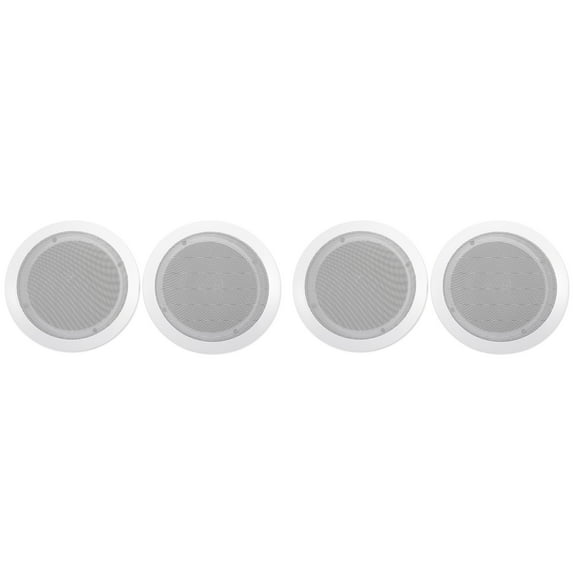 (4) Rockville CC65T White 6.5" Commercial 70v Ceiling Speakers For Restaurant
