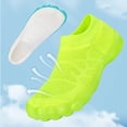 thumbnail image 3 of lnmuld Men Women Water Shoes Breathable Mesh Aqua Socks for Beach Pool Color:Green,Size:10, 3 of 9