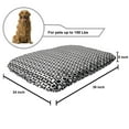 thumbnail image 2 of Abstract Art Pet Bed, Modern Surreal Curvy Labyrinth Style Geometric Stripe Graphic Design, Resistant Pad for Dogs and Cats Cushion with Removable Cover, 24" x 39", Charcoal Grey White, by Ambesonne, 2 of 4