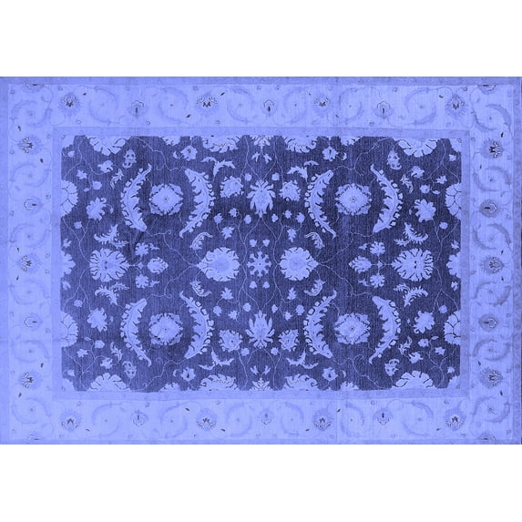 Ahgly Company Indoor Rectangle Oriental Blue Traditional Area Rugs, 2' x 3'