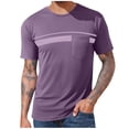 thumbnail image 2 of Men's Workout Shirts Moisture Wicking Short Sleeve Mesh Athletic T-Shirts Purple XXXL, 2 of 5