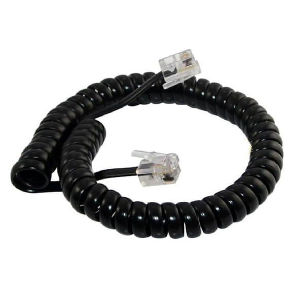RJ9 RJ11 4P4C Telephone Handset Cord Coiled For Clear Calls Black 200300 cm 3 m Landline Wire Durable