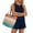 A-Beige, variant on successthop Travel Outfits 2 Piece Set Summer Outfits Drawstring Front Seamed Top Shorts Set Casual Business Outfits S
