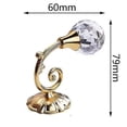 thumbnail image 1 of Mardi Gras 2024 2x Large Metal Crystal Glass Curtain Holdback Wall Tie Back Hanger Holder, 1 of 5