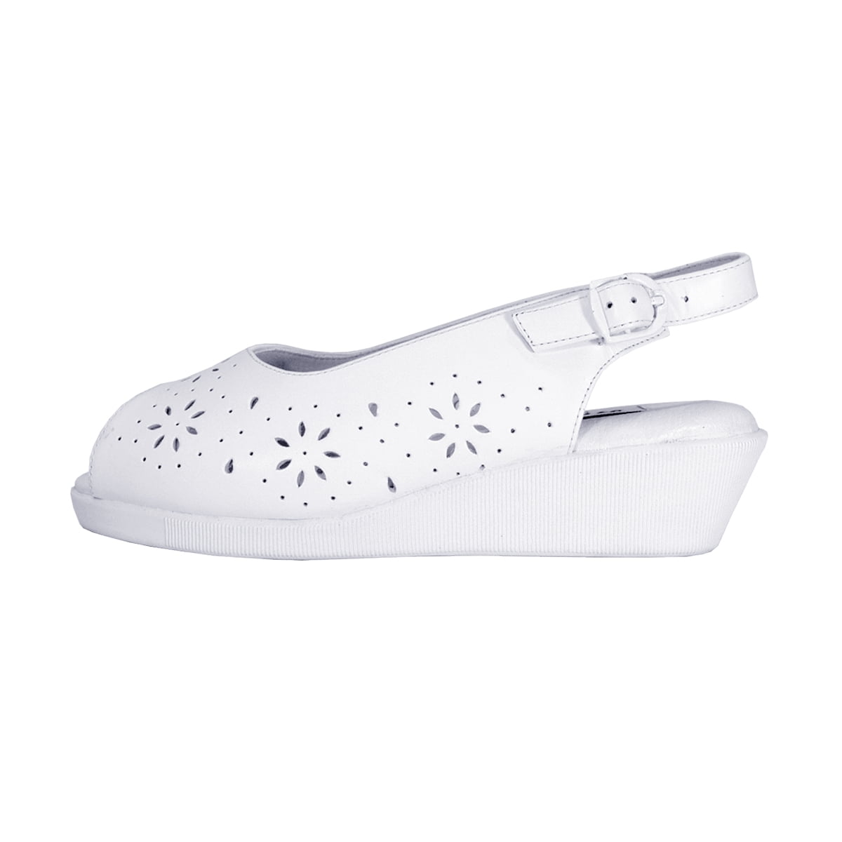 24 HOUR COMFORT Anne Wide Width Comfort Shoes For Work and Casual Attire WHITE 5.5