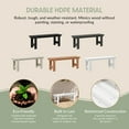 thumbnail image 3 of WestinTrends Ashore Outdoor HDPE 48" Modern Backless Patio Bench, White, 3 of 16
