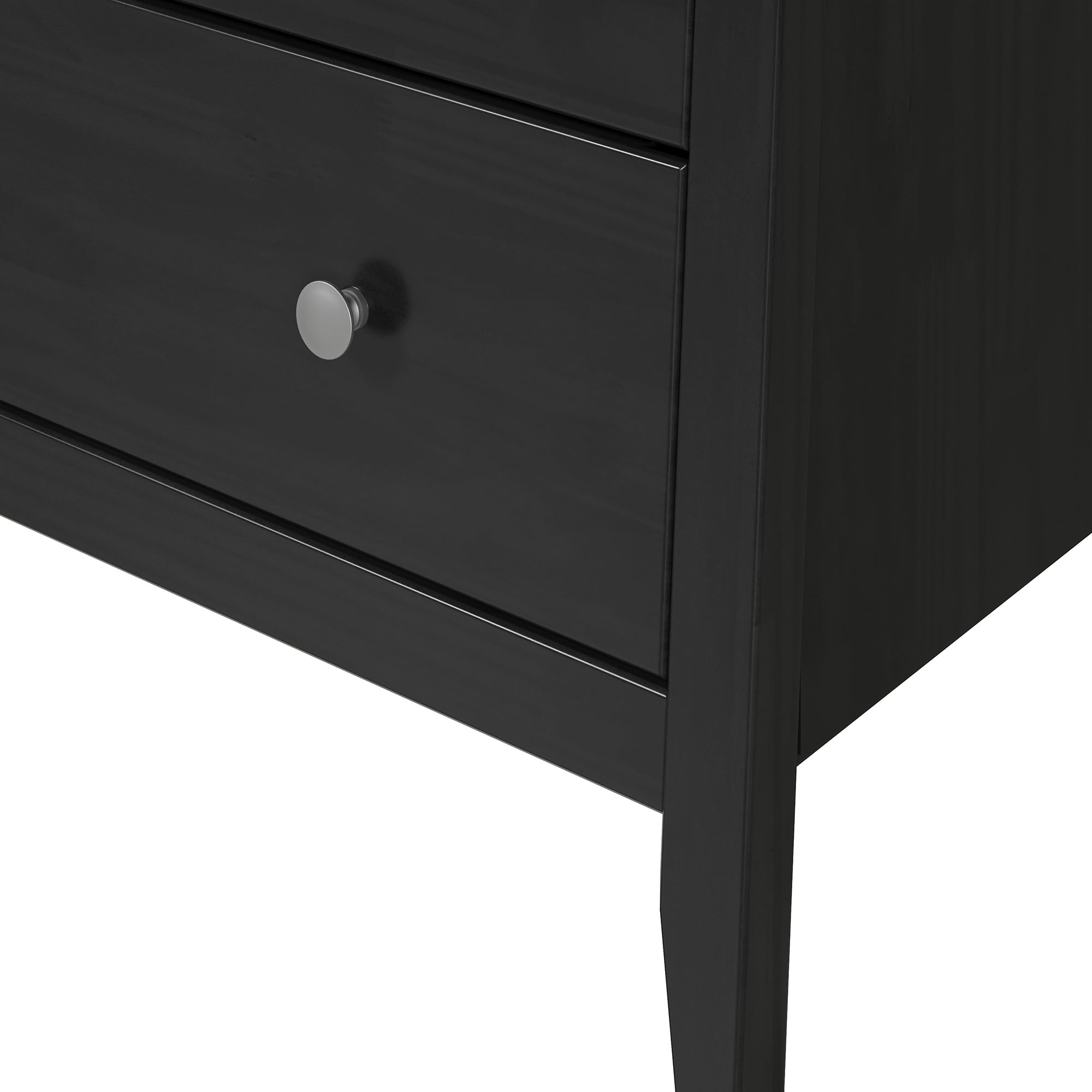 Jela Solid Wood 3 Drawer Dresser - Black - Walmart.com Jela Solid Wood 3 Drawer Dresser - Black - Walmart.com