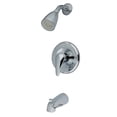 thumbnail image 1 of Kingston Brass KB1631LL Tub & Shower Faucet with Single Lever Handle, Chrome, 1 of 1