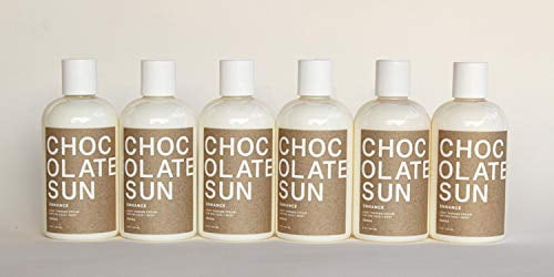 Chocolate Sun - Organic Enhance Light Tanning Cream Face & Body (Light, 8 oz) | Clean, Non-Toxic Sunless Tanning