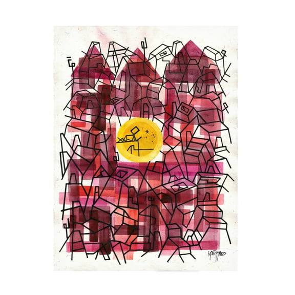 Canvas Wall Art - Antony Squizzato 'Escape Friday' Wall Art for Living Room, Bedroom, or Office Décor by Trademark Fine Art - 14 x 19 Inches