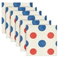 thumbnail image 2 of Iauyy Satin Napkins Set of 1- Red Blue Polka Dot on Cream DIY Printing Decoration Cloth Napkin- Easy Care for Home/Party, 2 of 8
