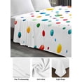 thumbnail image 6 of Colorful Polka Dot King Size Flat Sheet, Wrinkleproof & Fadeproof Cooling Flat Bed Sheet Only, Rainbow Point Vibrant Breathable Soft Bedding Top Sheets 105 x 98 Inches, 6 of 8
