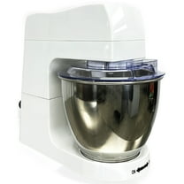 7 Qt Electric Stand Mixer 1 Tilt-Head Kitchen Mixer With Stand - Includes Dough Hook Whisk & Beater, 110V/60Hz White Aluminum Stand Mixer