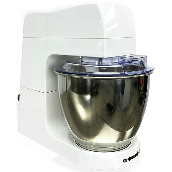 7 Qt Electric Stand Mixer 1 Tilt-Head Kitchen Mixer With Stand - Includes Dough Hook Whisk & Beater, 110V/60Hz White Aluminum Stand Mixer