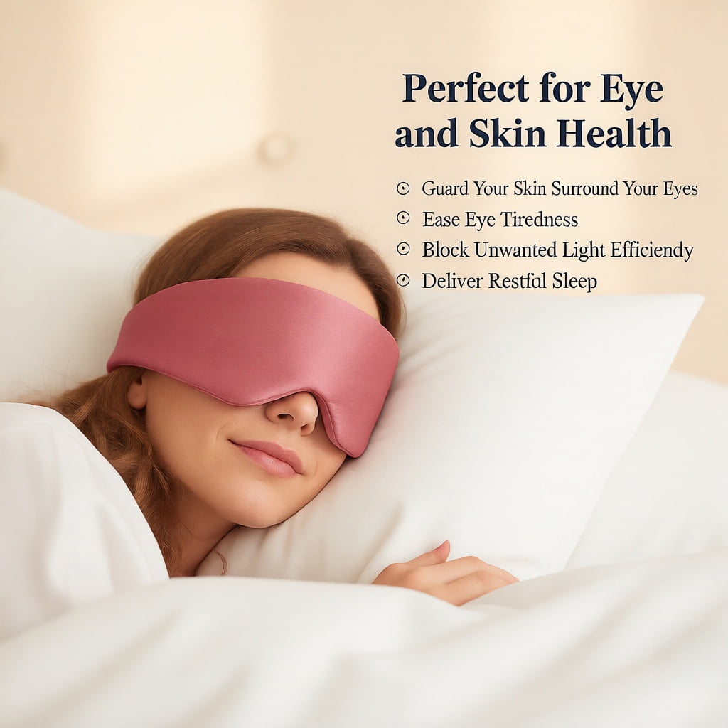 FACEMOON 100% Mulberry Silk Mask for Side Sleepers, Padded, Adjustable