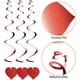 thumbnail image 3 of 48 Piezas de Remolinos Colgantes Decoración de Remolino de Corazón Rojo de Navidad, Decoraciones Colgantes en Espiral de Corazón Rojo del Día de San Valentín para Suministros de Fiesta de Cumpleaños d, 3 of 5