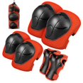 thumbnail image 1 of Almohadillas para patines para niños, 6 uds., rodilleras ajustables para niños, coderas, muñequeras, conjunto de equipo de protección BANYUO  Hogar, 1 of 4