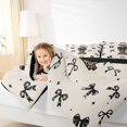 thumbnail image 4 of Feelyou Leopard Print Initial I Twin Comforter Sets, Black Bowknot Bedding Set, 2-Piece, 4 of 8