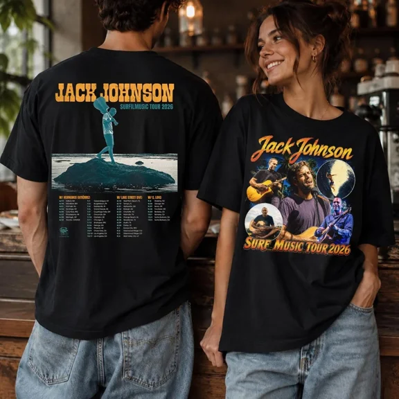 Jack Johnson Surf Music Tour 2026 T-Shirt For Fan
