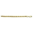 thumbnail image 4 of Auriga 14k Yellow Gold Polished and Diamond-cut 4.6mm Solid Rope 8 Inch Chain Bracelet for Women, 4 of 6