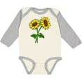 thumbnail image 3 of Inktastic Pair of Sunflowers Boys or Girls Long Sleeve Baby Bodysuit, 3 of 5