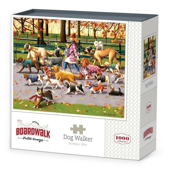 Dog Walker - 1000 Piece Boardwalk Jigsaw Puzzle