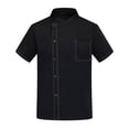 thumbnail image 3 of Men's Cardigan for Everyday Casual Wear Spring Summer Short Sleeve Open Neck Top for Kitchen and Daily Use Lightweight Knit Sweater for Relaxed Style, 3 of 3