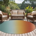 thumbnail image 4 of Orange Yellow Green Ombre Round Area Rug 5Ft Washable Circle Rugs for Living Room Bedroom, Modern Art Aesthetics Abstract Non-Slip Carpet Floor Mats Indoor Outdoor Carpet Runner Aesthetic Home Decor, 4 of 8