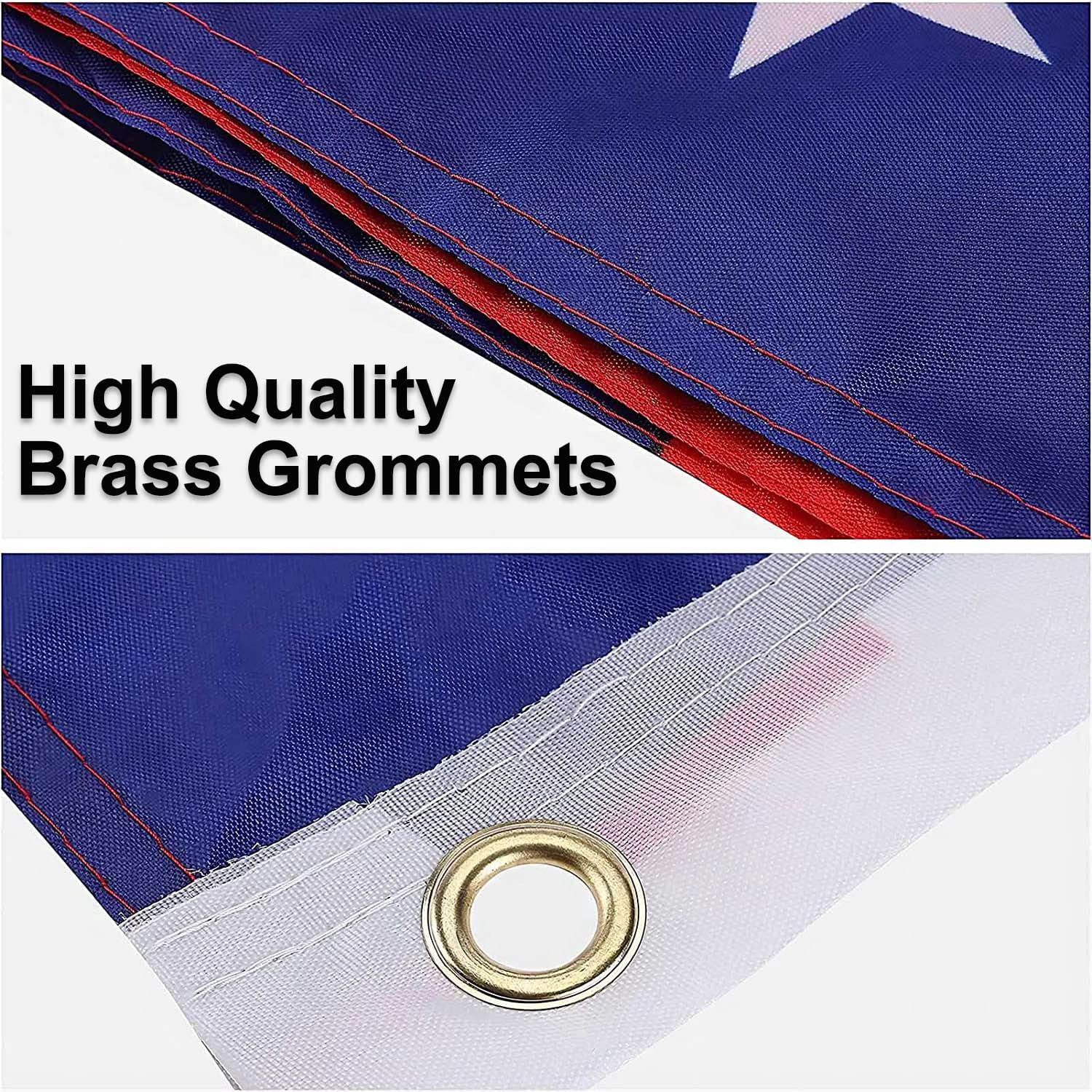 DKLYHW American US Flag, 4 Pack Vibrant Color & Fade Resistant US Flags for Outside 3x5 Ft Flags Double Stitched Long Lasting Polyester with Durable Brass Grommets USA Flag