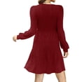 thumbnail image 5 of Sampeel Womens Square Neck Long Sleeve Fall Dresses Casual Babydoll Sweater Dress, 5 of 6