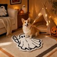 thumbnail image 4 of Thick Faux Wool Halloween Ghost Pet Doormat Non Slip Acrylic Entry Rug Dirt Trapping Door Mat for Muddy Pet Paws, 4 of 4