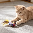 thumbnail image 6 of Interactive Cat Toys with Bird and Feather Teaser Wand for Indoor Cat Exercise, Realistic Chirping, Lifelike Birdie Tweets, Durable & Safe, 6 of 6