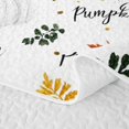 thumbnail image 5 of Erosebridal Autumn Pumpkin Bed Spread Queen 3pcs,Fall Harvest Queen Coverlet Set,Green White,1 Quilt and 2 Pillowcases, 5 of 7