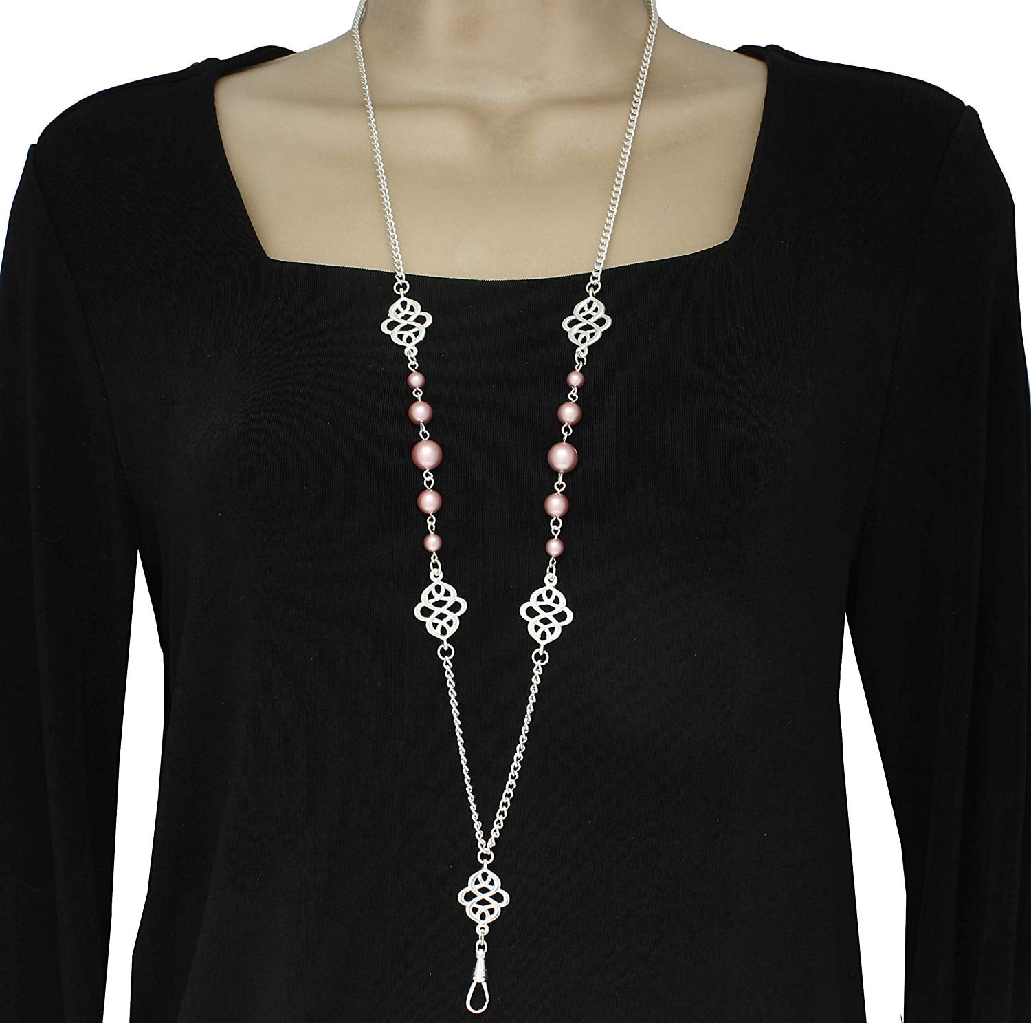 Brenda Elaine Jewelry Silver Plated Women's Fashion Lanyard Necklace ID