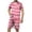 Pink, variant on YABCSAZ Mens Pajama Set Short Slevee V Neck Striped Button Down Shirt Tops and Wide Leg Bermuda Shorts Summer Casual Loose Fit Sleepwear Outfits Home Lounge Set