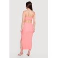 thumbnail image 3 of Women's Metallic Starfish Detail Keyhole V Neck Midi Dress, 3 of 3