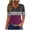 Purple, variant on Zwiiyzr Womens T-Shirts Women's Independence Day Printed Blouses Short Sleeved V-Neck Button Up Fashionable(Brown,L)