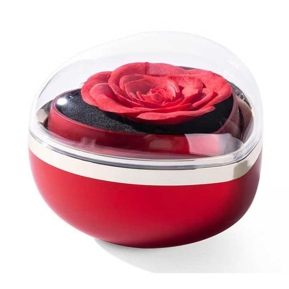 [Valentine's Day ] Rose Heart Shaped Jewelry Box,Rose Ring Box,Jewelry Gift Boxes for Bracelet Bracelets, Small Jewelry Display with Light for Proposal Wedding Valentine's Day（No packaging box）