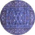 thumbnail image 1 of Ahgly Company Indoor Round Oriental Blue Industrial Area Rugs, 3' Round, 1 of 4