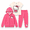 Coral Pink, variant on Girls' 3-Piece Hoodie, T-Shirt & Jogger Set, Pink Bubblegum, Size 5/6
