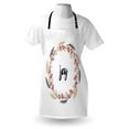 thumbnail image 3 of Joy Apron Hand Drawn Phrases in Wreaths Vintage Floral Arrangement Foliage Xmas Design, Unisex Kitchen Bib Apron with Adjustable Neck for Cooking Baking Gardening, Pale Brown Red Black, by Ambesonne, 3 of 3
