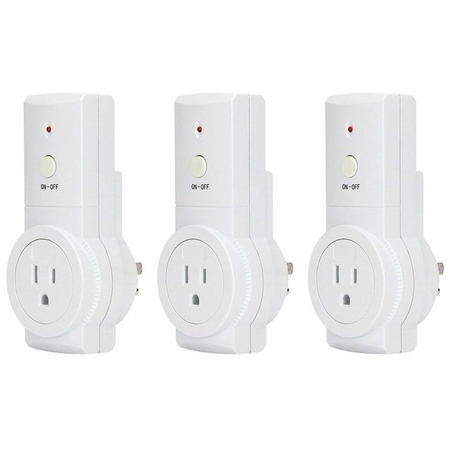 CUITING Wireless Switch Socket with Remote Control Smart Outlet Set Built in Battery US Plug 120V