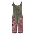 thumbnail image 3 of WILLBEST Jeans pour Femmes Combinaison d'Été Décontractée Sans Manches Imprimée Confortable avec Poches, 3 of 4