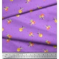 thumbnail image 3 of Soimoi Purple Japan Crepe Satin Fabric Flower Floral Print Fabric by the Yard 42 Inch Wide, 3 of 3