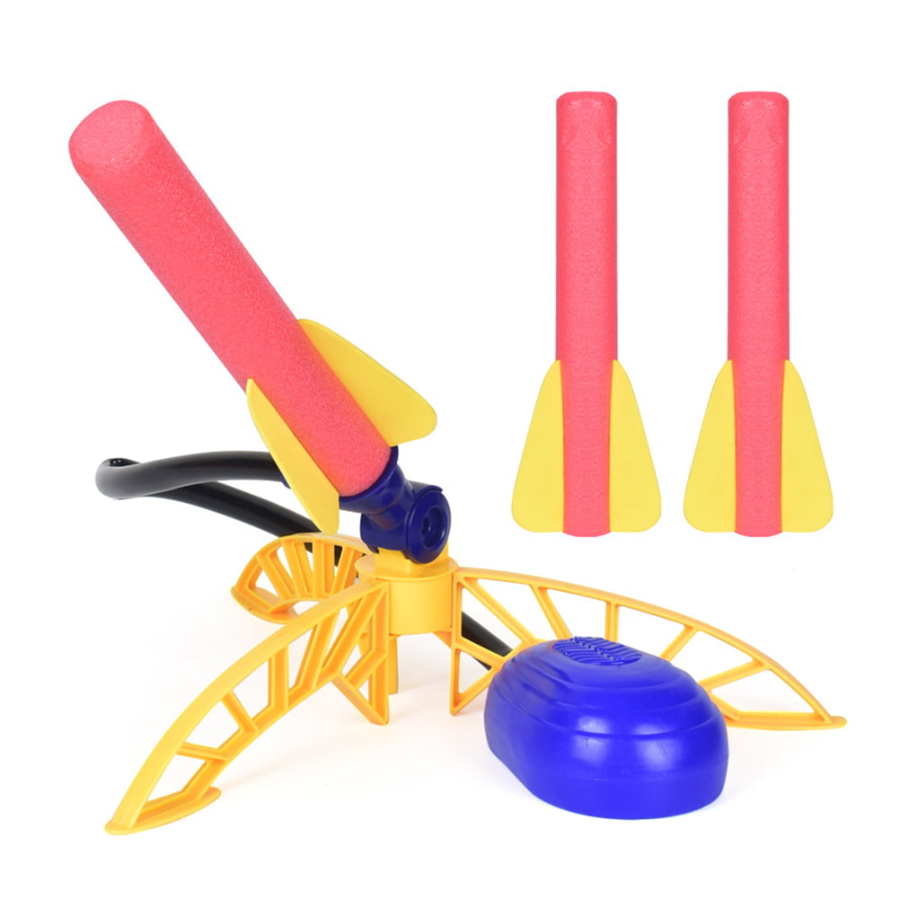 Details about   Air Pump Rocket Go Up To 70’ Air Pump Powered Outdoor Toy W/ 3 Rockets Summer 