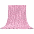 thumbnail image 2 of Winter Snowflake Throw Flannel Blanket 40x50In Christmas Pink Background Modern Super Soft Cozy Bed Blanket, Lightweight Plush Fuzzy Bed Throw for Bedroom Sofa Couch Living Room, 2 of 4