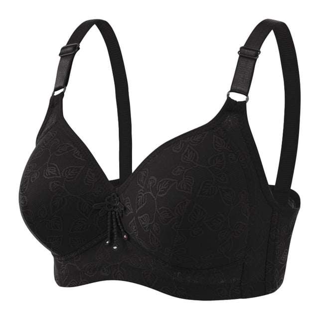 Clearance Sale 2025 Bra Comfort Bras For Women Full Coverage Underwire Button Front Closure Cotton Bra Soft Wireless Underwear Plus Size